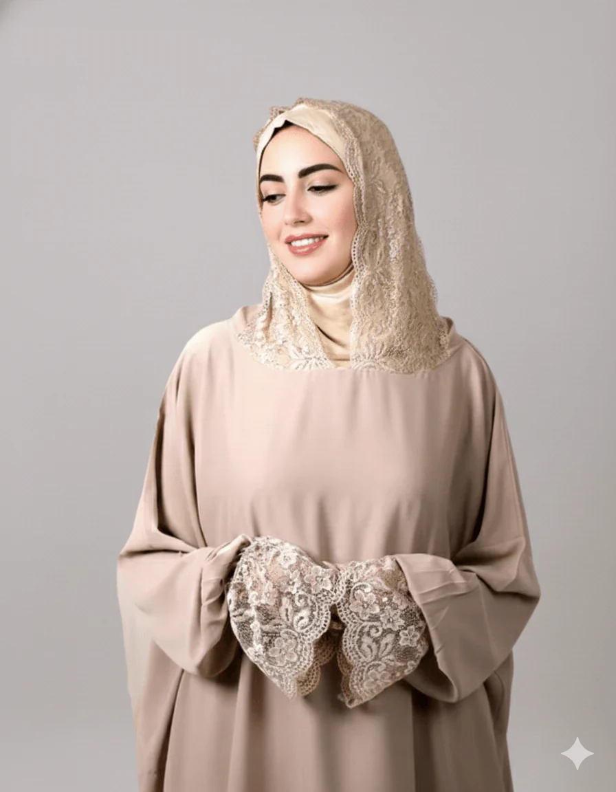 Abaya de prière avec Dentelle